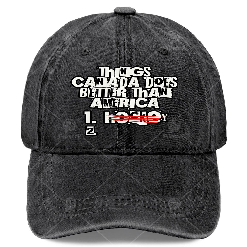 Canada-Themed Vintage Baseball Cap Suitable for Christmas, Games & 4th of - Unisex Adjustable Hat with Canadian Symbols, Machine Washable for Events, Casual Attire & for Competitions - Canadian Pride Gift for Men and Women