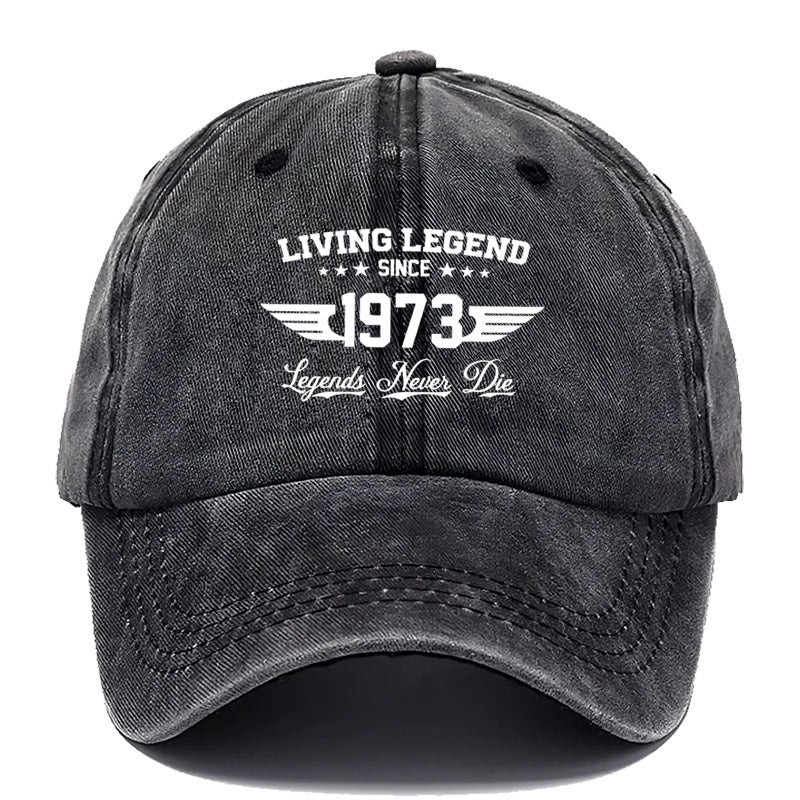Personalized Casual Baseball Cap, 1973 Fun Text Pattern, Suitable for Everyday Wear, Suitable for Men And Women, Outdoor Sports Duckbill Cap