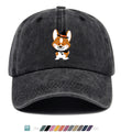 1pc Corgi Dog Cartoon Print Baseball Cap, Cute Wizard Hat with Glasses Design, Comfortable Breathable Sun Hat, Fashionable And Adorable Trendy Hat, Unisex Adjustable Size, Travel Hat, Bestie Shopping Hat, Suitable for Holiday Parties
