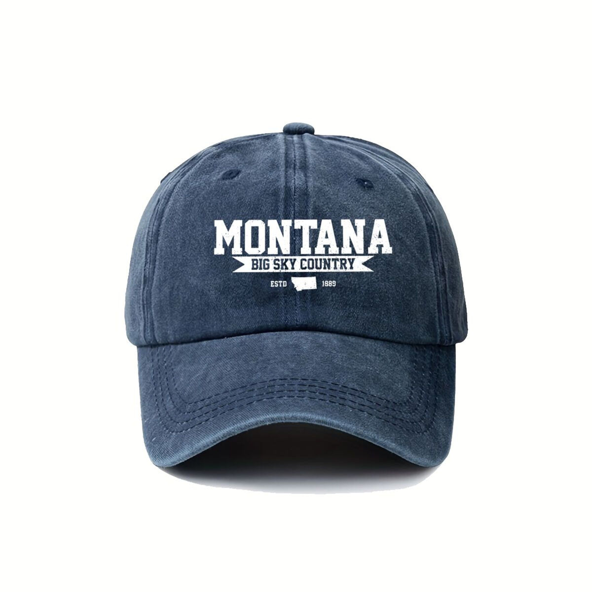 Montana Travel Inspired Big Sky Country Text Design Summer Breathable Universal Trucker Hat Men's Outdoor Fishing Sun Hat Women's Sports Running Printed Baseball Cap Trendy