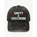 Unity&Freedom Vintage Baseball Cap for Men & Women - Adjustable Pull String Closure, Retro Full Print, Machine Washable Suitable for Casual Streetwear,, Outdoor, Gift for Casual Attire