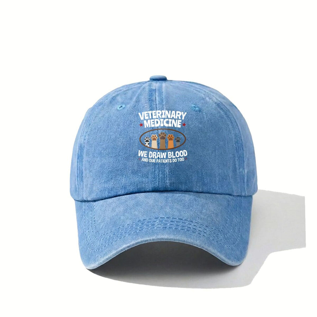 Veterinary Medicine Vet Tech Trendy Dad Hat with Soft Top Design, Street Culture Baseball Cap, Soft Fabric, Breathable and Comfortable, Outdoor Sports Sunshade Driving Hat