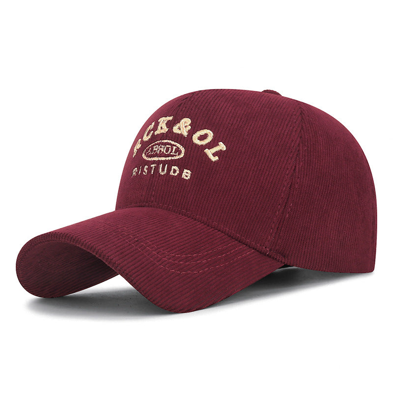 New Corduroy Hats for Autumn And Winter, Thickened And Warm, Suitable for Both Men And Women, Designed to Make The Face Look Smaller