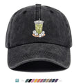 1pc Teal Green Beverage Print Baseball Cap, Featuring a Cup with a Straw, Ice Cubes Scattered Near the Cup, and a Colorful Striped Background. A Stylish and Casual Sun Hat, Unisex and Adjustable. Suitable for Street Trendsetters, Coffee Lovers