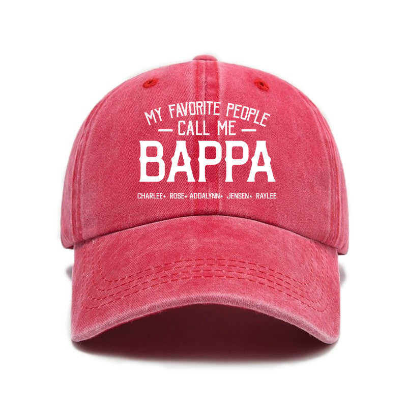 1 Washed Distressed Print Baseball Cap, Versatile and Fashionable Washed Distressed Style with "BAPPA" Letter Print, Soft Top Sun Baseball Cap, Unisex Hat