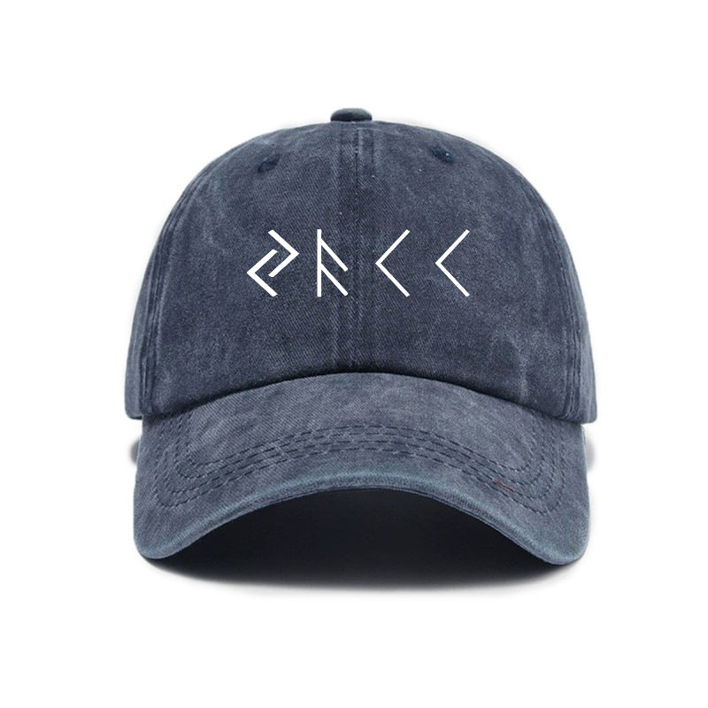 1 Washed Distressed Printed Baseball Cap for Adults, 1pc Pack, Trendy Vintage Letter Print Washed Distressed Baseball Cap for Men and Women, Versatile Outdoor Soft Top Hat