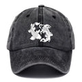 A Water-Washed Baseball Cap Featuring a Yin-Yang Fish Print - an Adjustable Unisex Hat with Traditional Chinese Koi Fish Symbols, Lightweight And Breathable for Outdoor Sun Protection, a Korean Cultural Accessory