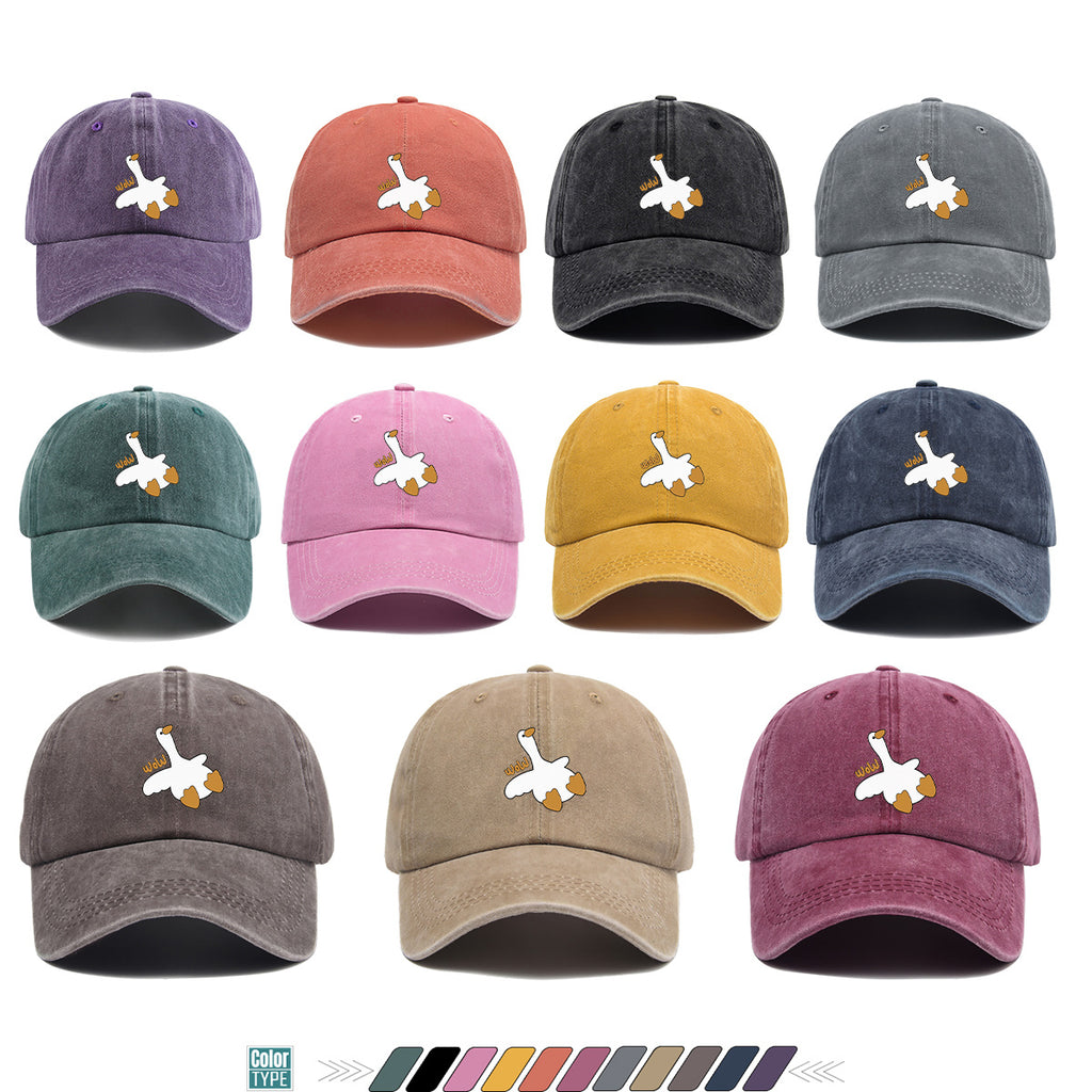 1pc Adorable White Goose Print Baseball Cap Suitable for Men & Women, Breathable Adjustable Snapback Hat with Goose, Unisex Casual Cap for Daily Wear, Picnic, Camping, Amusement Parks - Fun Gift for Goose Lovers, Birthday Present