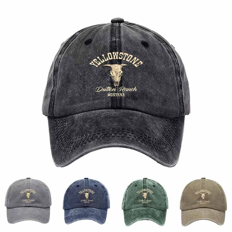' & ' Retro Western / Cowgirl Bull Head Baseball Cap - Rugged Ranch & Outdoor Hat Suitable for Ranch Life, Outdoor Adventures, Teacher Gifts, Graduation Events - Comfortable Cap with Bull Motif
