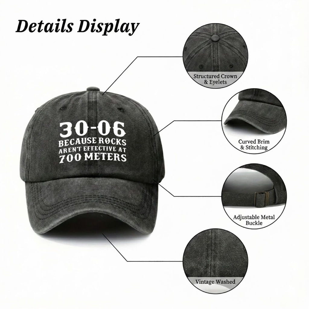 30-06 Because Roses Aren'T Effective at 700 Meters Made of Suitable Material for 2026 New Vintage Duckbill Cap Washed Baseball Cap Men'S Printed Outdoor Fashion Hat Unisex