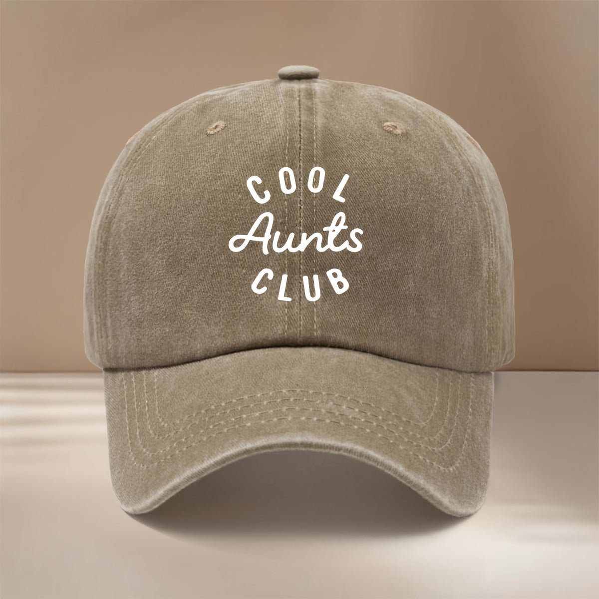 Aunts Cool Club Letter Pattern Baseball Cap Lightweight Fashion Hip-Hop Hat Unisex 6-Panel Cap for Friends' Gatherings, Camping, Comfortable Textured Style, Versatile Duckbill Cap Casual Trendy All-Season Adjustable Size Trucker Hat