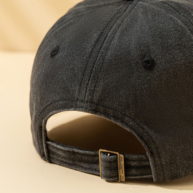 Trendy Unisex Vintage Baseball Cap with Letter Print, Suitable for Couples, Featuring a Washed And Worn Look, Curved Brim, Perfect for Casual Outdoor Use, Sun Protection, Breathable, Comfortable, And Adjustable, a Classic Style