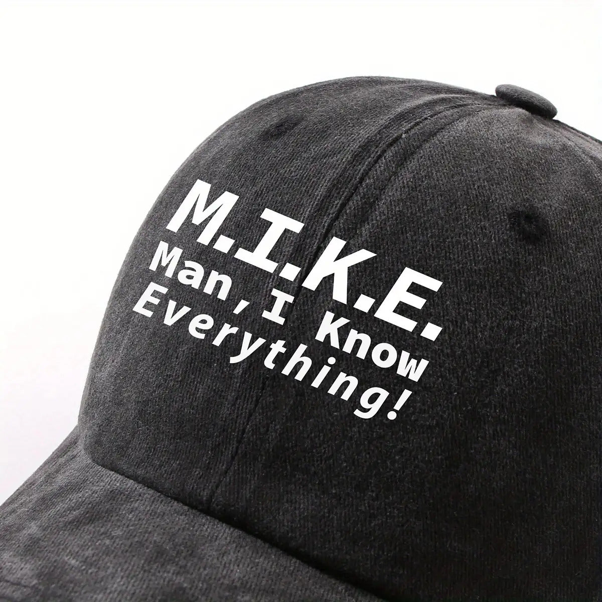1 Fashion Motto Maniknoweverything Heat Pressed Baseball Cap Unisex Outdoor Casual Vintage Duckbill Cap Cycling Easy Cap