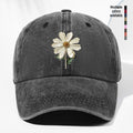 Unisex Floral Print Washed Vintage Baseball Cap Fashion Men Women Sun Hat Adjustable Size Trucker Cap Suitable for All Seasons Daily Wear