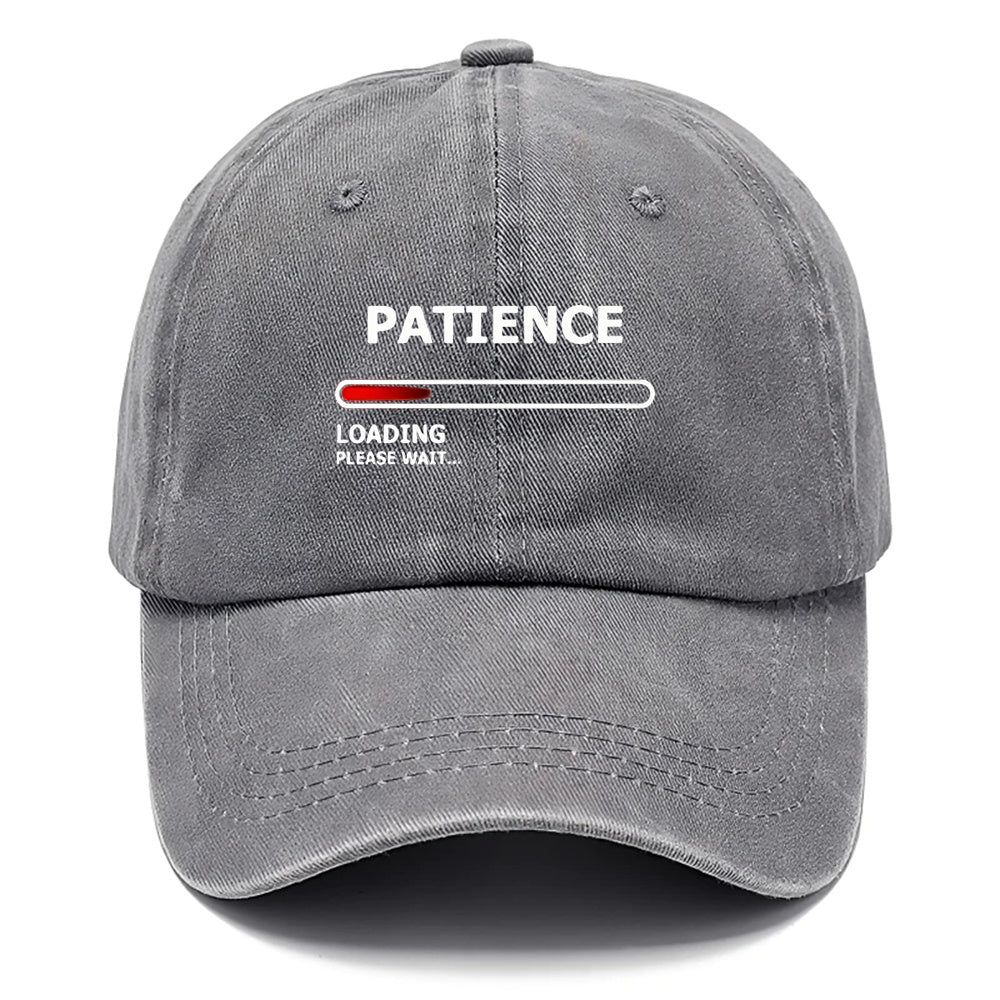 1 Patience Print Baseball Cap - Soft, Breathable, Adjustable Snapback with Curved Brim, Lightweight Unisex Design for Casual Outdoor and Formal Occasions. Hand Wash Only. Ideal Gift, Event Headwear, Fashion Accessory for Style Enthusiasts