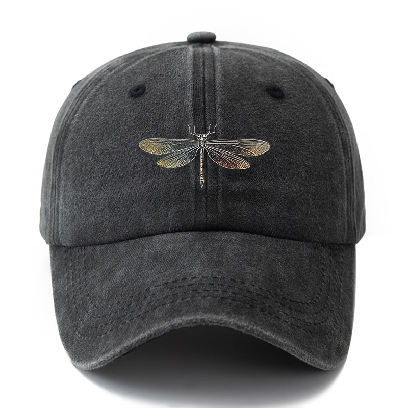 Unisex Fashion Printed Dragonfly Pattern Baseball Cap, Trendy Style Outdoor Sunshade Curved Brim Hat, Adjustable Size Outdoor Holiday Travel Camping Casual Duckbill Cap, Best Choice Gift Baseball Cap