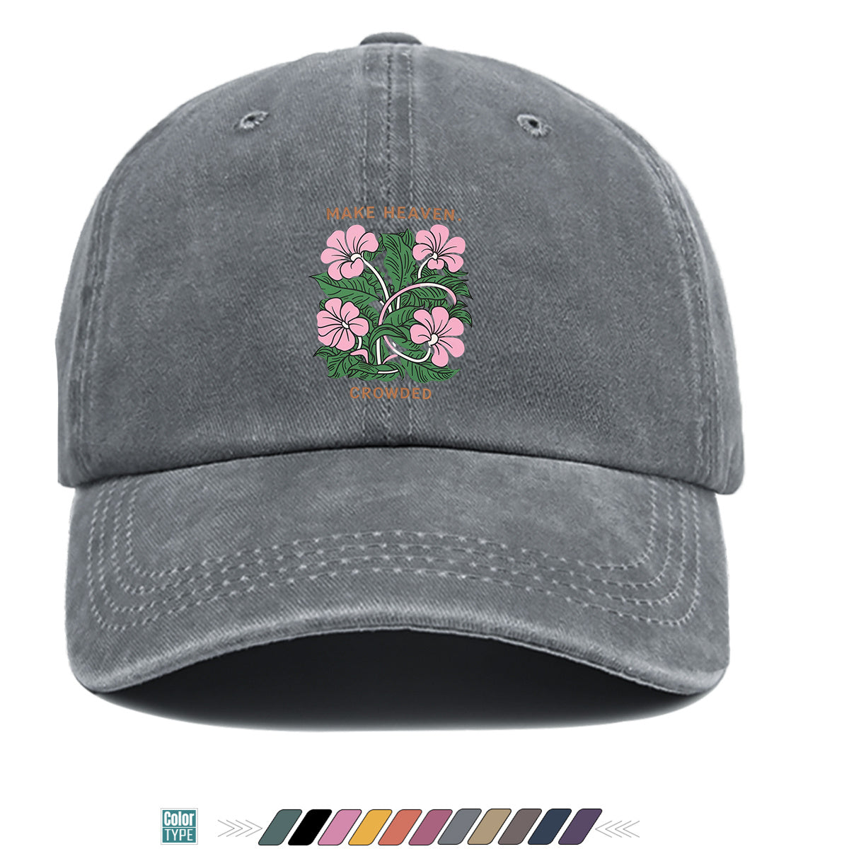 1pc 1pcs Floral Print Baseball Cap Suitable for Men & Women, Adjustable Duckbill Hat with Duckbill Visor, Breathable Sun Hat for Outdoor Travel, Casual Gift for Daily Outfits, Picnics, Birthdays - Trendy Present for Friends (Unisex)