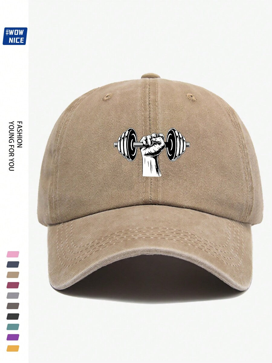 Sportkappe mit Stärke-Aufdruck, retro Unifarben, verstellbare Baseball Mütze für Damen und Herren, Sonnenschutz Kappe für Outdoor Aktivitäten wie Laufen, Fitness, Wandern, Skateboarden, Curved Brim Dad Hut, Paar Geburtstag Feiertags Geschenk