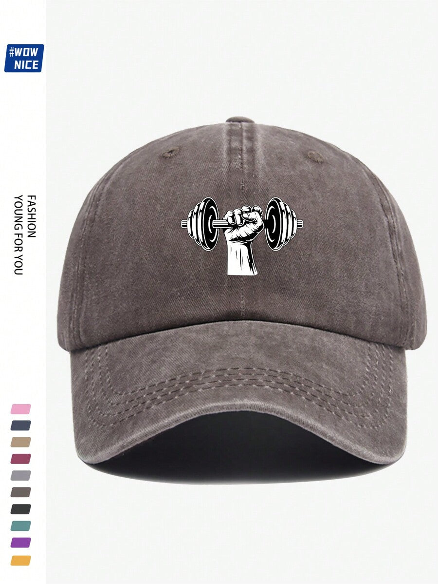 Sportkappe mit Stärke-Aufdruck, retro Unifarben, verstellbare Baseball Mütze für Damen und Herren, Sonnenschutz Kappe für Outdoor Aktivitäten wie Laufen, Fitness, Wandern, Skateboarden, Curved Brim Dad Hut, Paar Geburtstag Feiertags Geschenk