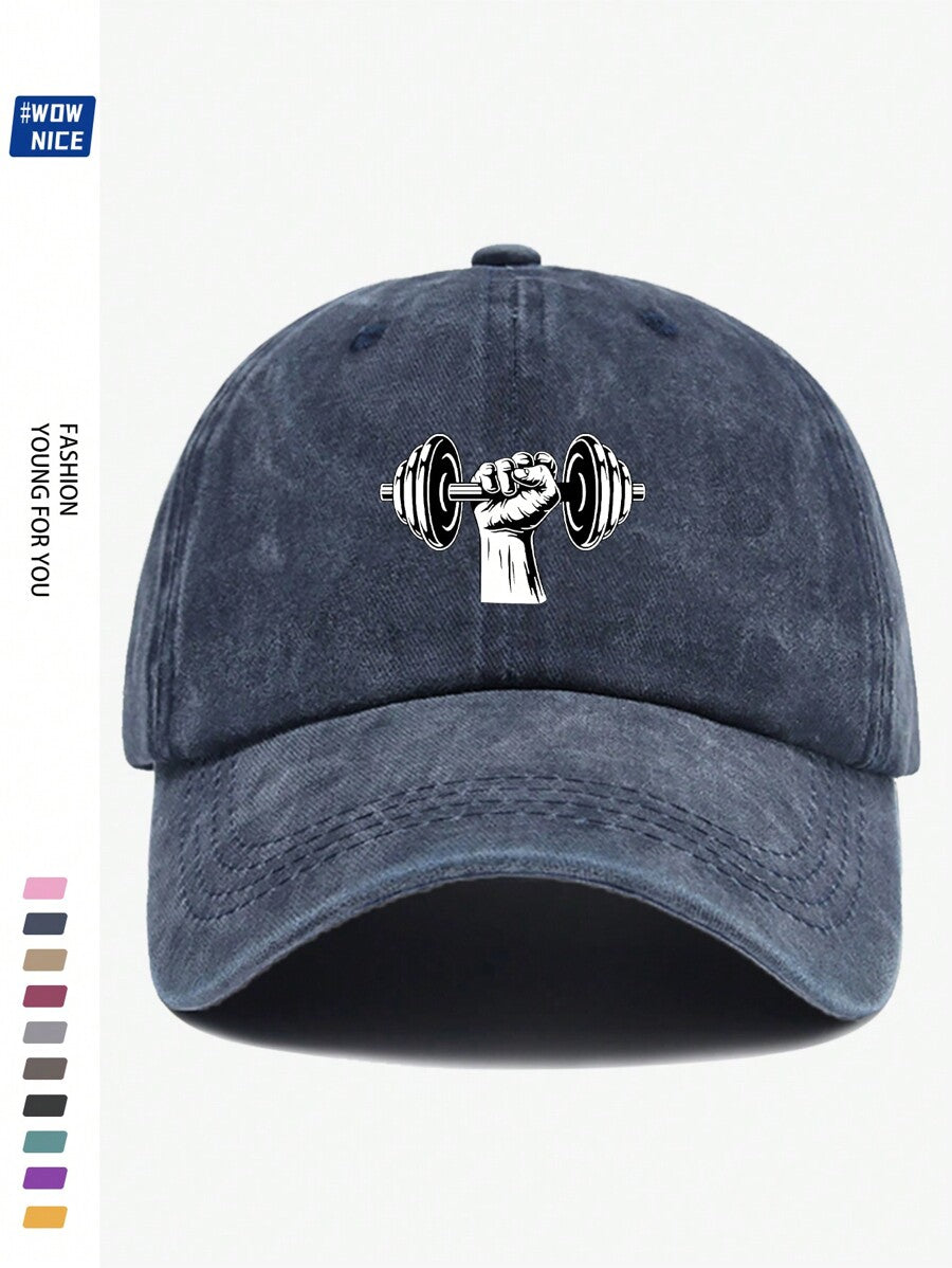 Sportkappe mit Stärke-Aufdruck, retro Unifarben, verstellbare Baseball Mütze für Damen und Herren, Sonnenschutz Kappe für Outdoor Aktivitäten wie Laufen, Fitness, Wandern, Skateboarden, Curved Brim Dad Hut, Paar Geburtstag Feiertags Geschenk