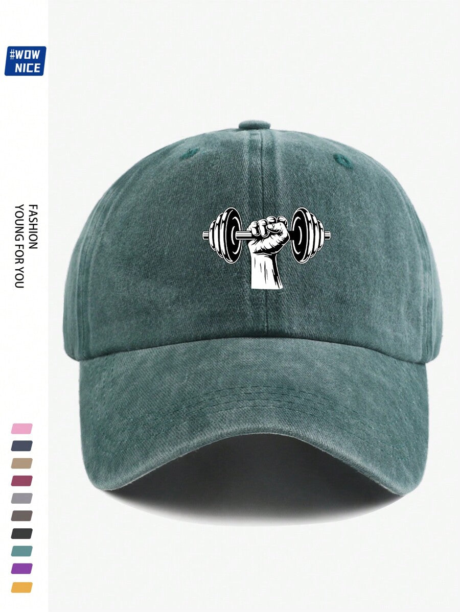 Sportkappe mit Stärke-Aufdruck, retro Unifarben, verstellbare Baseball Mütze für Damen und Herren, Sonnenschutz Kappe für Outdoor Aktivitäten wie Laufen, Fitness, Wandern, Skateboarden, Curved Brim Dad Hut, Paar Geburtstag Feiertags Geschenk