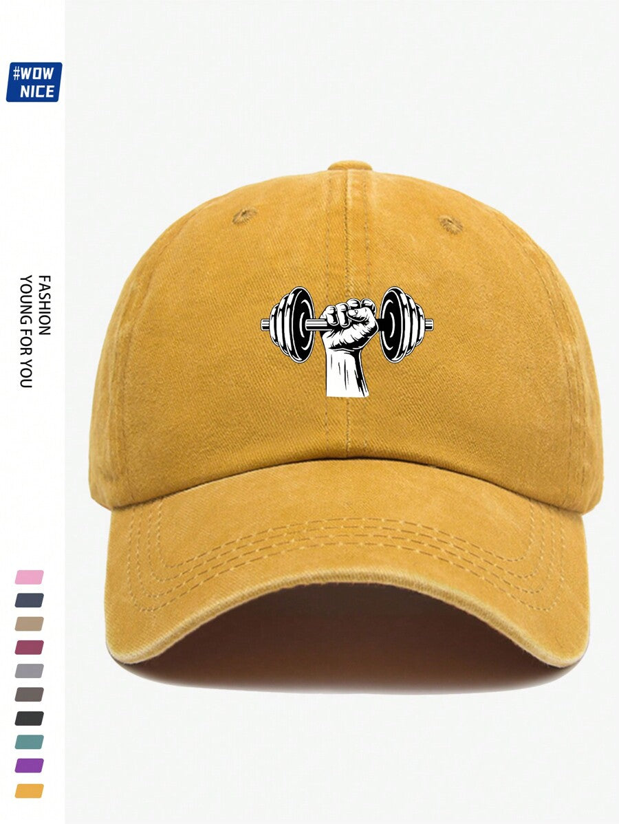 Sportkappe mit Stärke-Aufdruck, retro Unifarben, verstellbare Baseball Mütze für Damen und Herren, Sonnenschutz Kappe für Outdoor Aktivitäten wie Laufen, Fitness, Wandern, Skateboarden, Curved Brim Dad Hut, Paar Geburtstag Feiertags Geschenk
