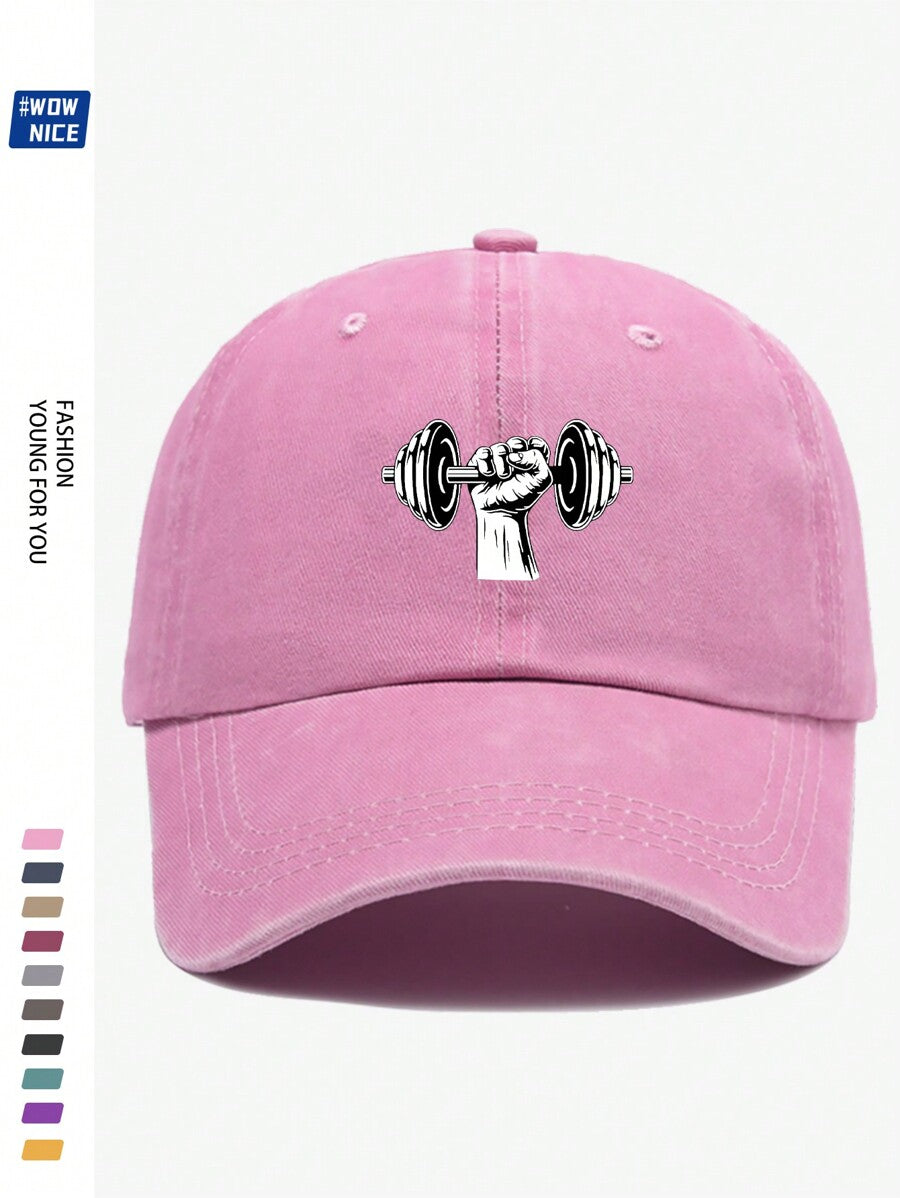 Sportkappe mit Stärke-Aufdruck, retro Unifarben, verstellbare Baseball Mütze für Damen und Herren, Sonnenschutz Kappe für Outdoor Aktivitäten wie Laufen, Fitness, Wandern, Skateboarden, Curved Brim Dad Hut, Paar Geburtstag Feiertags Geschenk