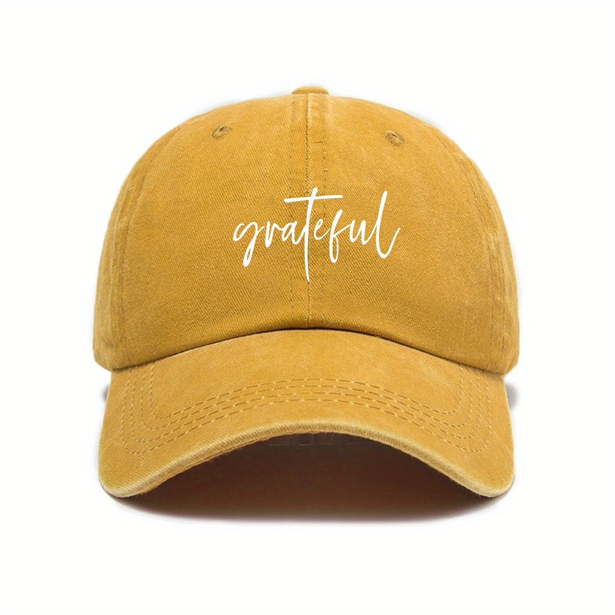 Fashionable Versatile Women'S Baseball Cap with Thanksgiving Cursive Print Design, Sunshade, Breathable, Comfortable, Casual Outdoor Hat, Adjustable Size, Easy to Match Various Styles, Trendy Essential Item