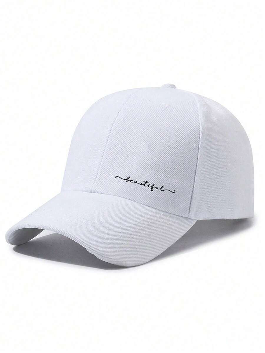 Verstellbare Baseballkappe mit "Schöne" Grafikdruck, Sonnenhut für den Außenbereich, geeignet für Frauen, unverzichtbares tägliches Pendler-Accessoire