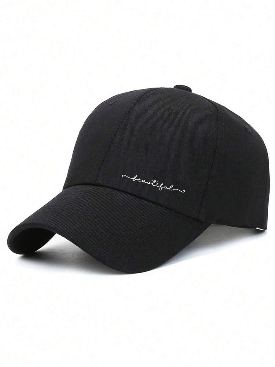 1 Stück khakifarbene Baseballkappe mit doppeltem Herz Stickerei, Unisex Sonnenhut Outdoor Essentiell Halloween