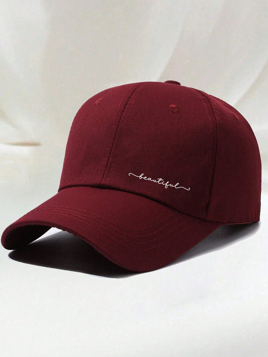 Verstellbare Baseballkappe mit "Schöne" Grafikdruck, Sonnenhut für den Außenbereich, geeignet für Frauen, unverzichtbares tägliches Pendler-Accessoire