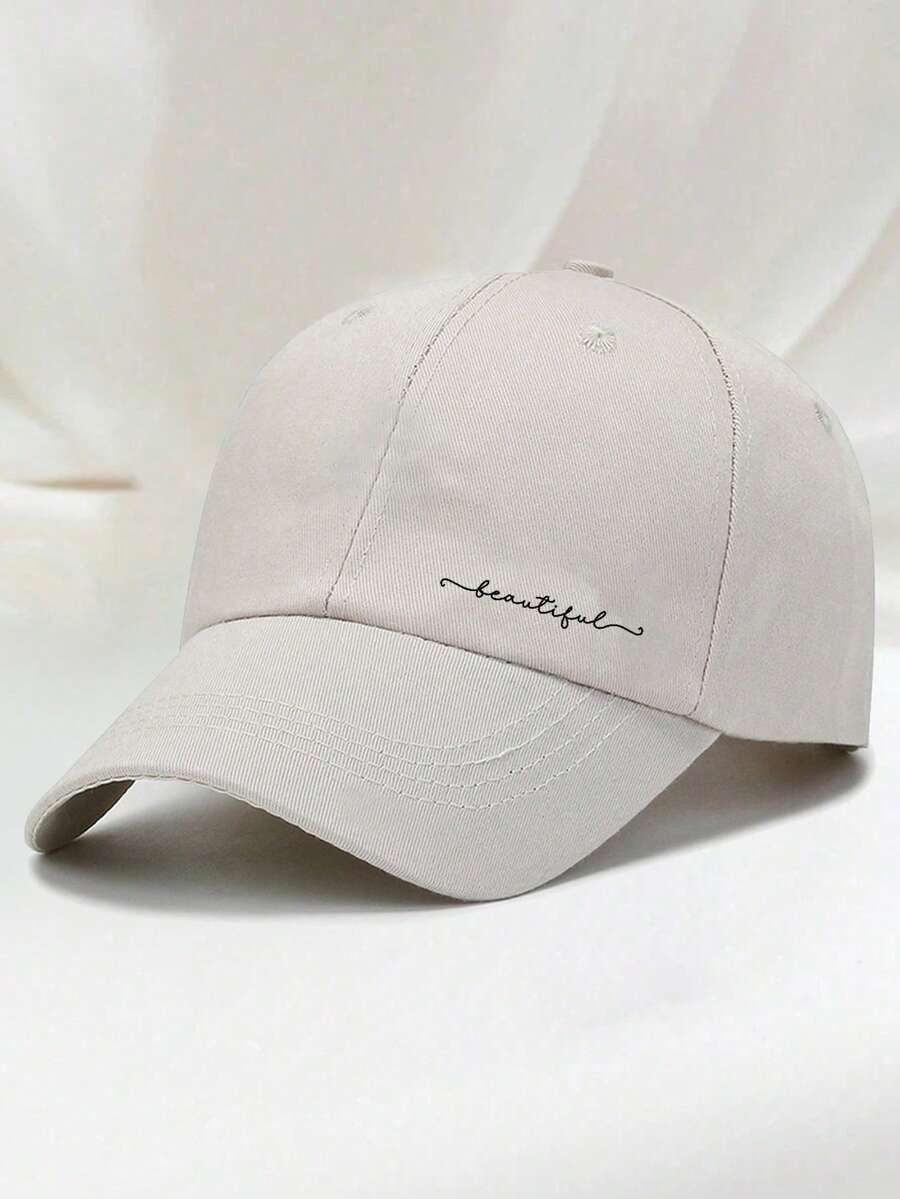 Verstellbare Baseballkappe mit "Schöne" Grafikdruck, Sonnenhut für den Außenbereich, geeignet für Frauen, unverzichtbares tägliches Pendler-Accessoire