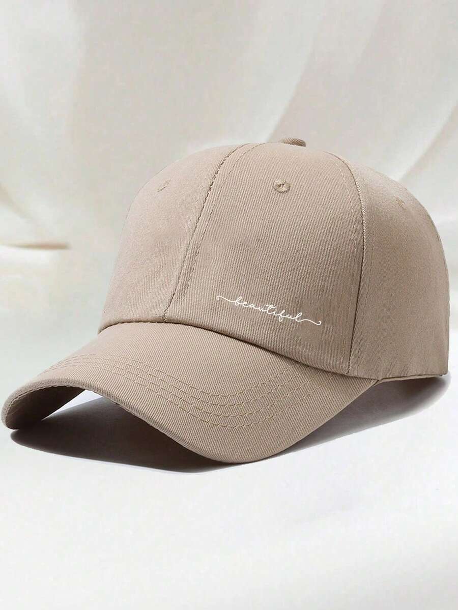 Verstellbare Baseballkappe mit "Schöne" Grafikdruck, Sonnenhut für den Außenbereich, geeignet für Frauen, unverzichtbares tägliches Pendler-Accessoire
