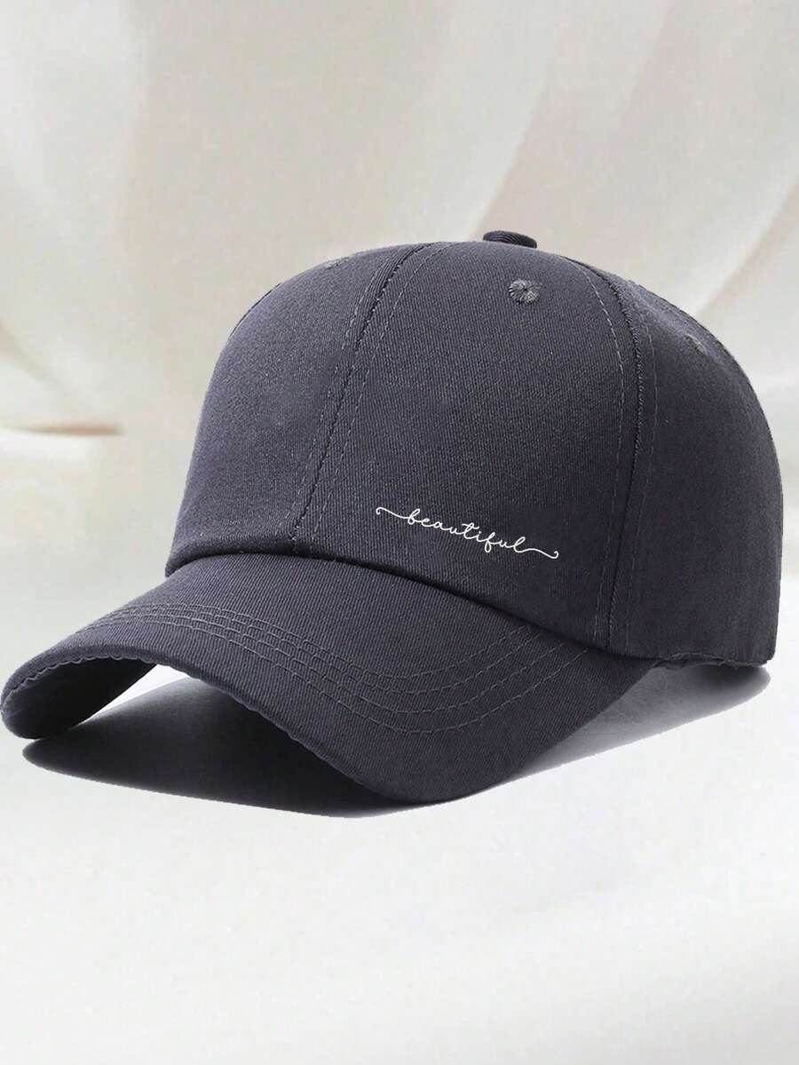 Verstellbare Baseballkappe mit "Schöne" Grafikdruck, Sonnenhut für den Außenbereich, geeignet für Frauen, unverzichtbares tägliches Pendler-Accessoire