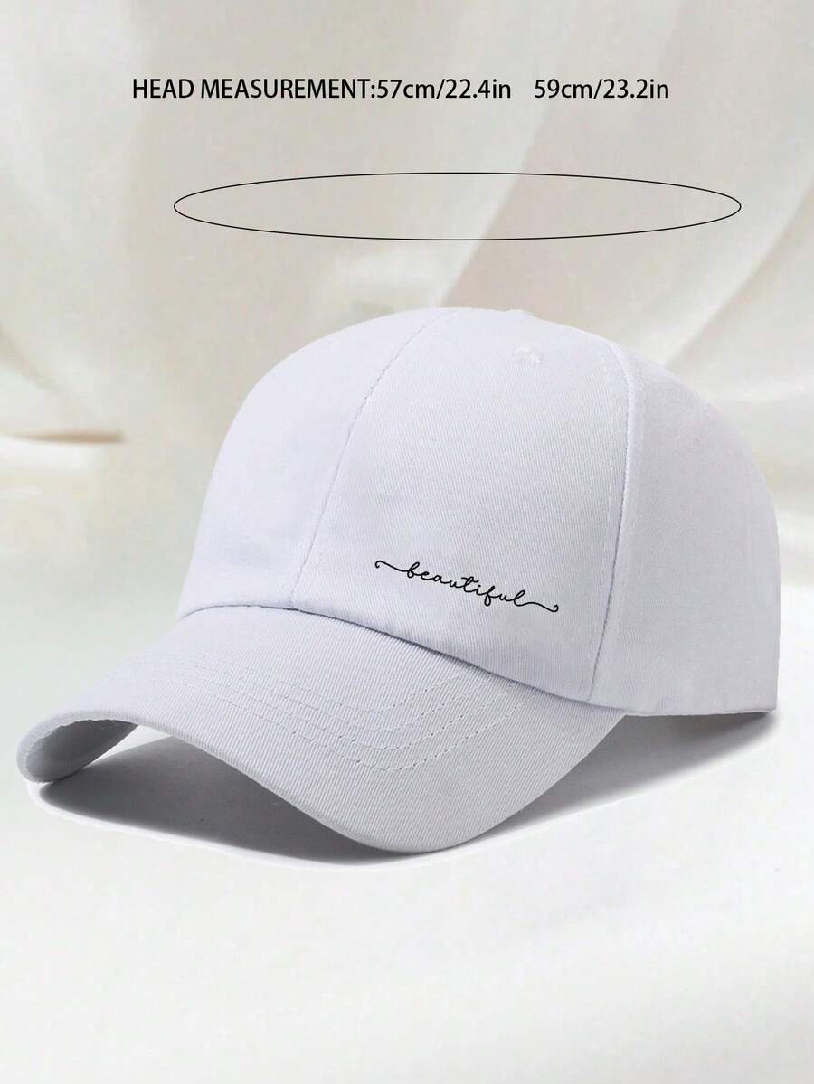 1 Stück khakifarbene Baseballkappe mit doppeltem Herz Stickerei, Unisex Sonnenhut Outdoor Essentiell Halloween