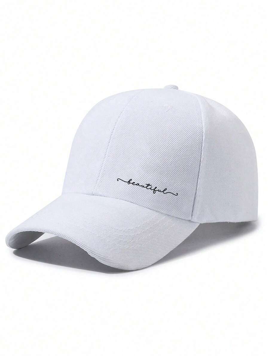 Verstellbare Baseballkappe mit "Schöne" Grafikdruck, Sonnenhut für den Außenbereich, geeignet für Frauen, unverzichtbares tägliches Pendler-Accessoire