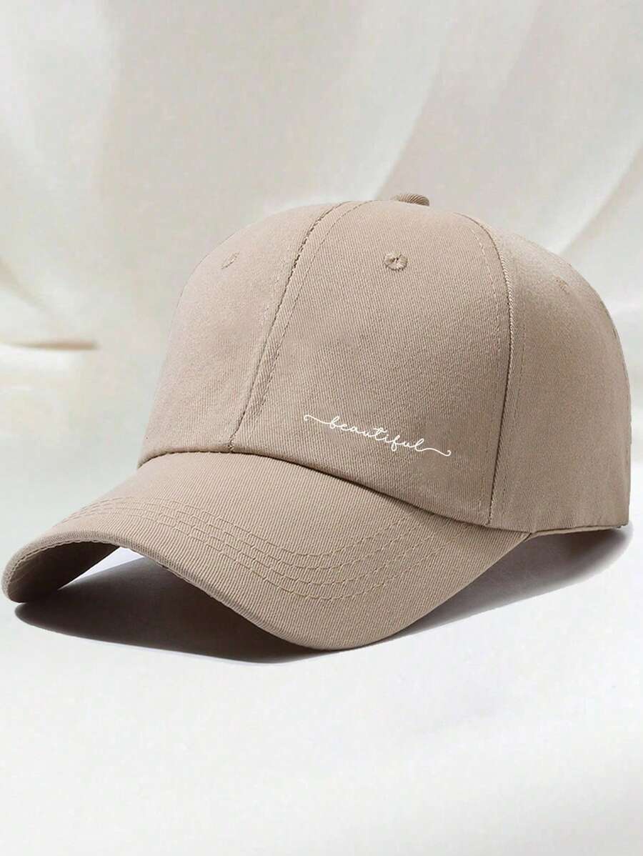 Verstellbare Baseballkappe mit "Schöne" Grafikdruck, Sonnenhut für den Außenbereich, geeignet für Frauen, unverzichtbares tägliches Pendler-Accessoire