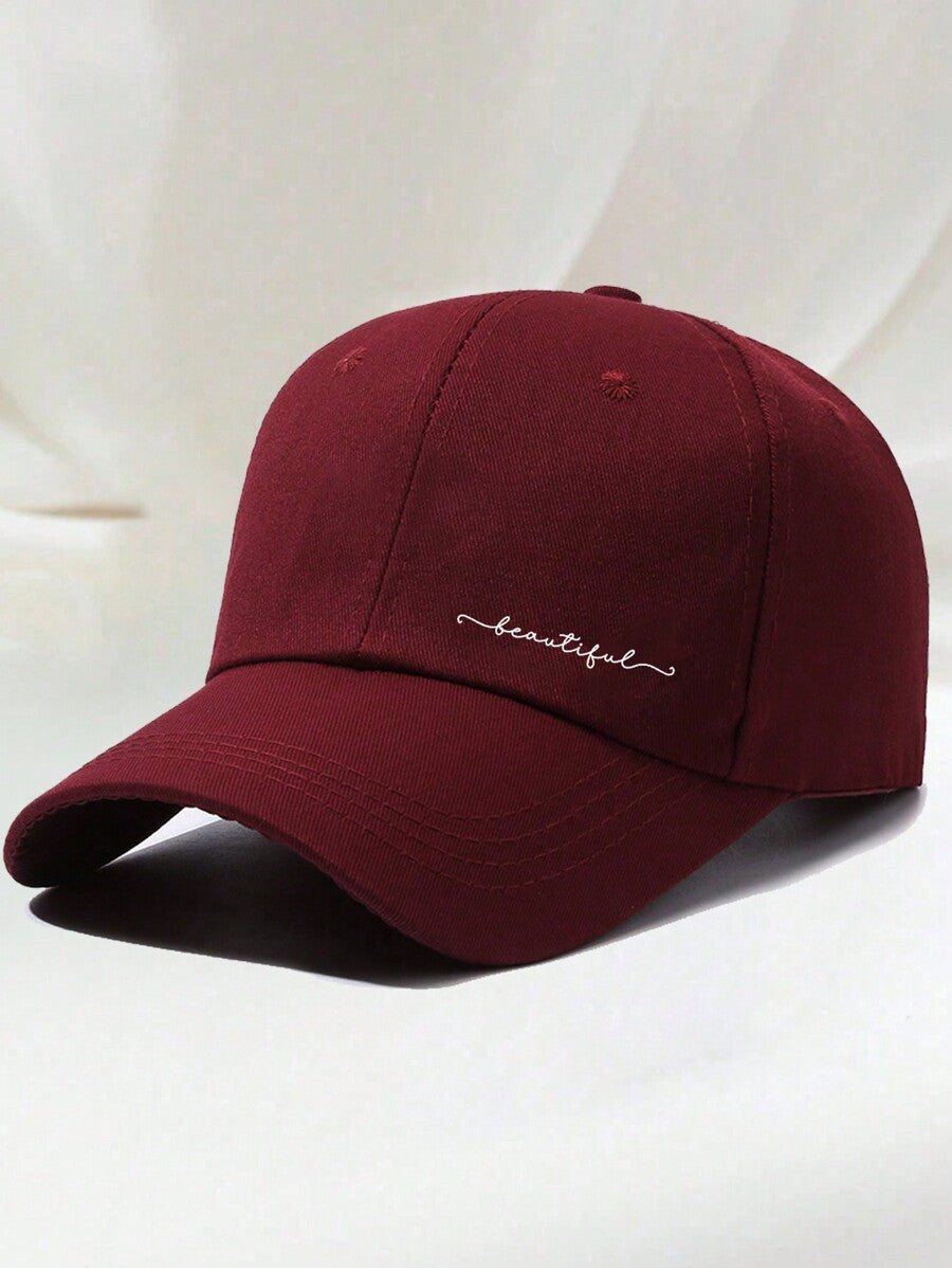 Verstellbare Baseballkappe mit "Schöne" Grafikdruck, Sonnenhut für den Außenbereich, geeignet für Frauen, unverzichtbares tägliches Pendler-Accessoire