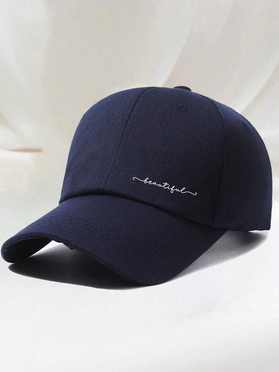 1 Stück khakifarbene Baseballkappe mit doppeltem Herz Stickerei, Unisex Sonnenhut Outdoor Essentiell Halloween