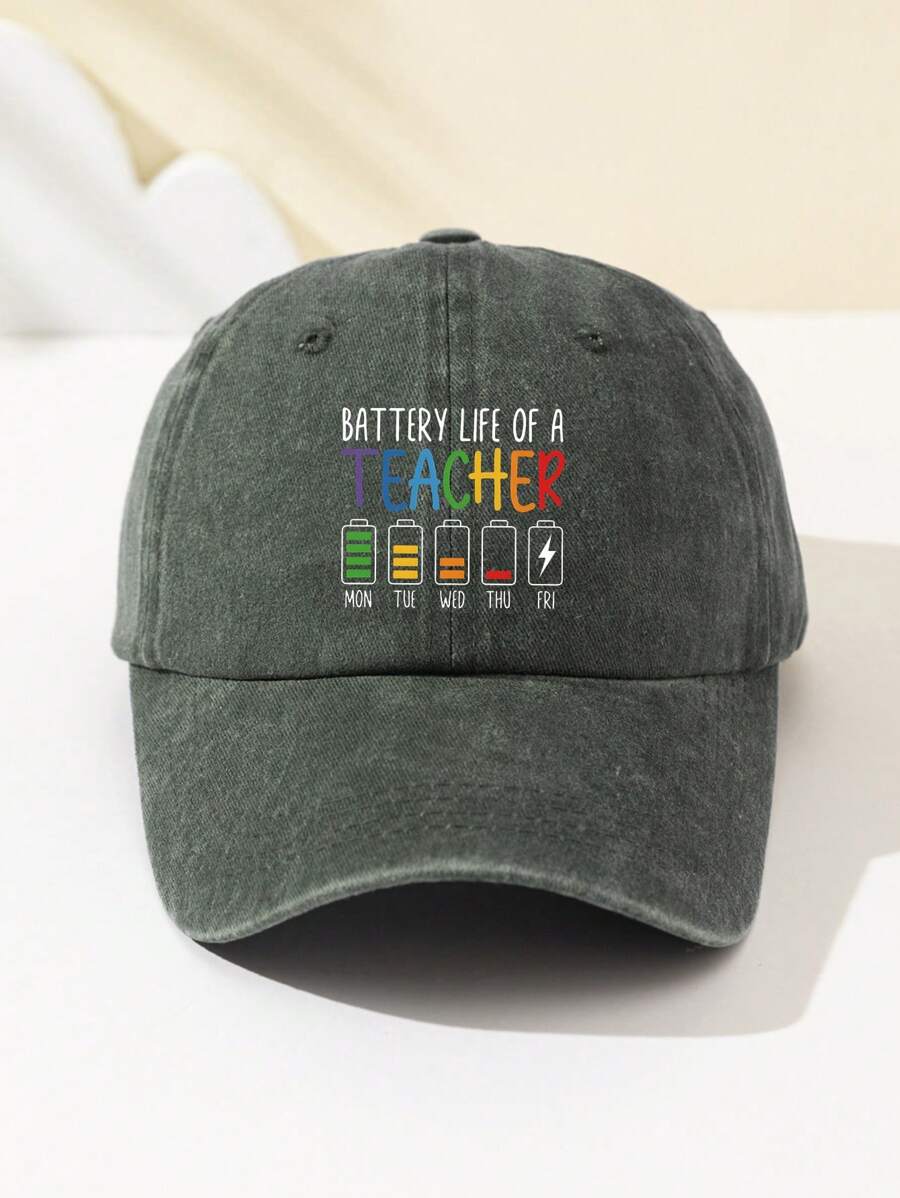 1 Stück Damen "LEHRER" Baseballcap mit weichem Schirm, verstellbar, modischer, atmungsaktiver Sonnenhut für Outdoor Sport, Camping, Reisen, Geschenk