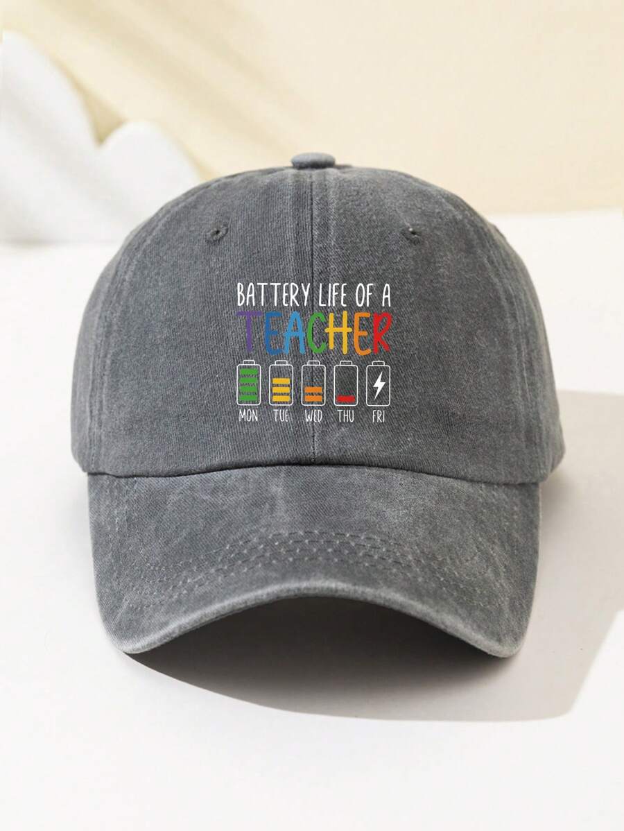 1 Stück Damen "LEHRER" Baseballcap mit weichem Schirm, verstellbar, modischer, atmungsaktiver Sonnenhut für Outdoor Sport, Camping, Reisen, Geschenk