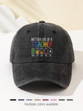 1 Stück Damen "LEHRER" Baseballcap mit weichem Schirm, verstellbar, modischer, atmungsaktiver Sonnenhut für Outdoor Sport, Camping, Reisen, Geschenk