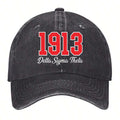 1913 Delta Sigma Theta Anniversary Logo Design Vintage Washed Baseball Cap