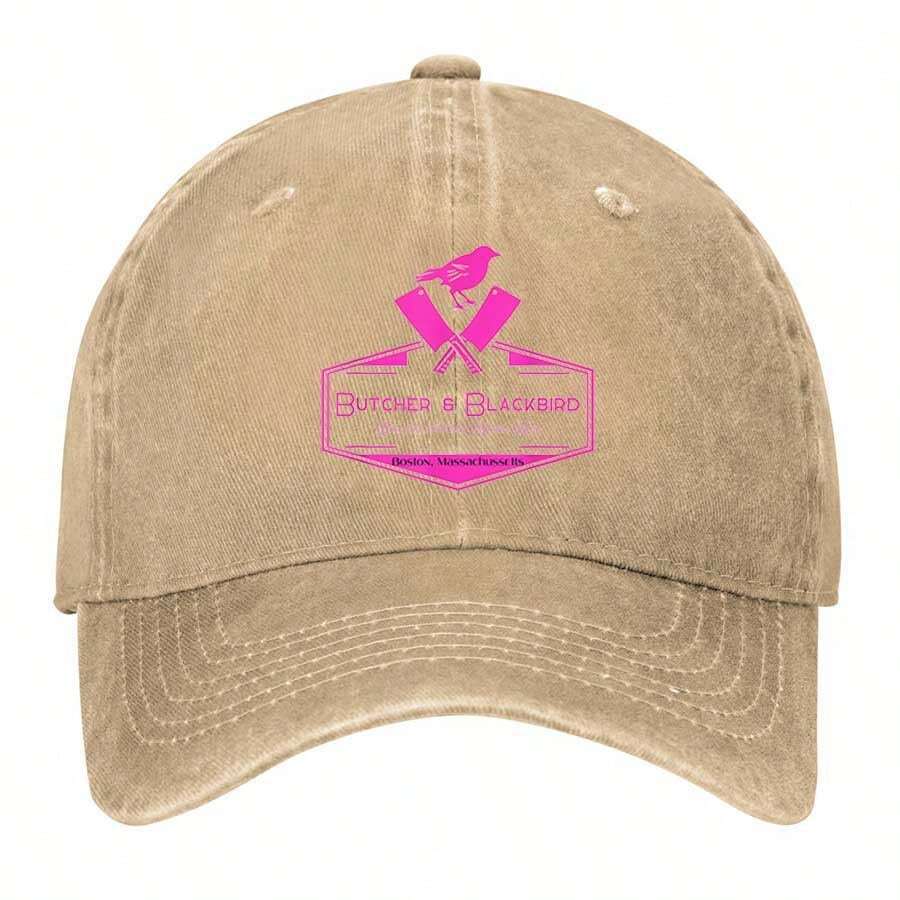 Butcher And Blackbird Logo Vintage Washed Baseball Cap