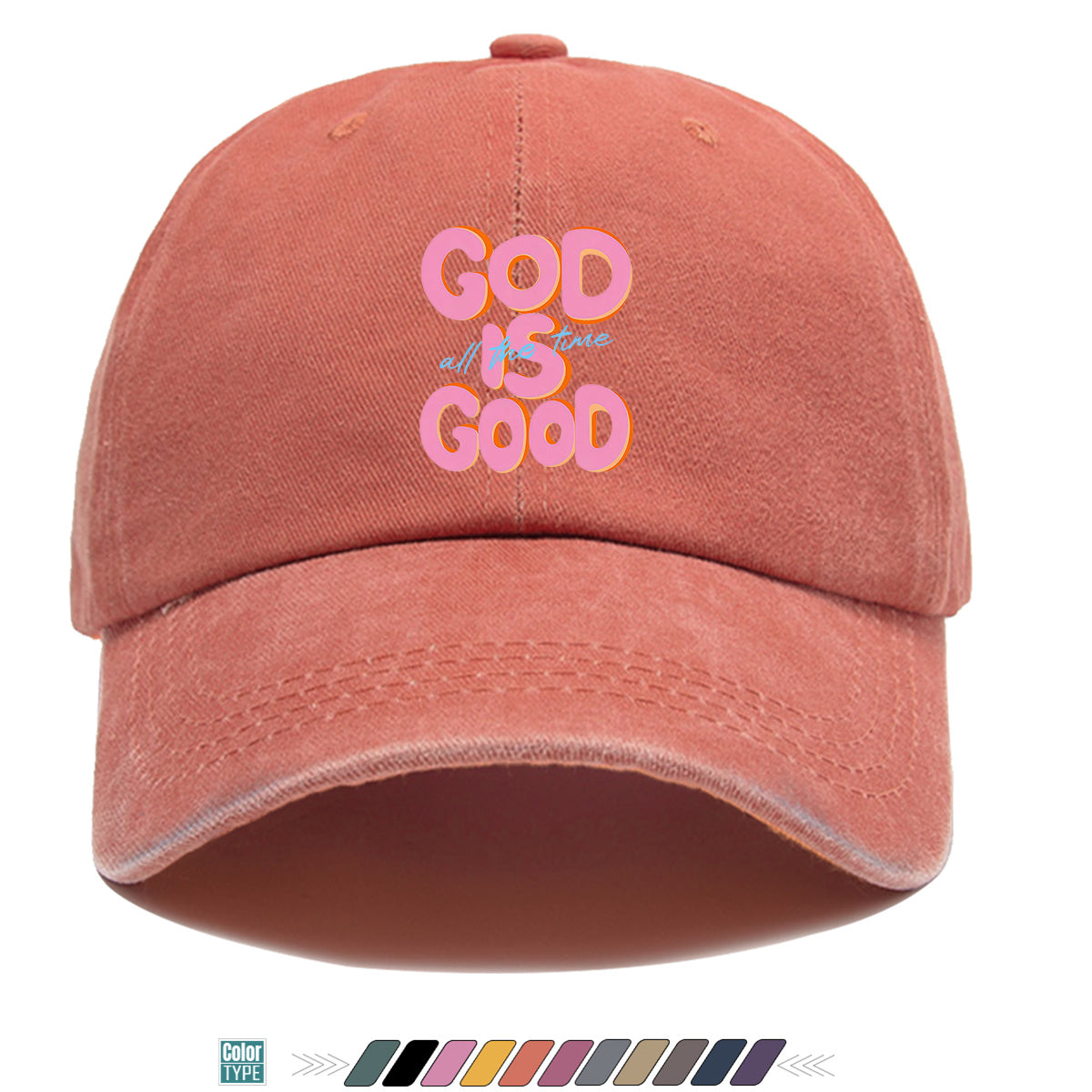 1pc "GOOD IS GOOD" English Phrase Art Print Baseball Cap, Trendy Fashion Letter Design Duckbill Hat, Unisex Adjustable Sun Hat, Street Casual Versatile Sun Cap, Suitable for Daily Outings, Travel Vacation, Outdoor Sports, Friends Gathering