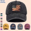 Distressed-Cut USA Flag Baseball Cap with Star-And-Striped Print, Suitable for Daily Wear, Stylish And Trendy Decorative Sun Hat, Comfortable And Lightweight Trucker Sun Hat, Adjustable Strap Dad Hat, Perfect for Street Casual Wear