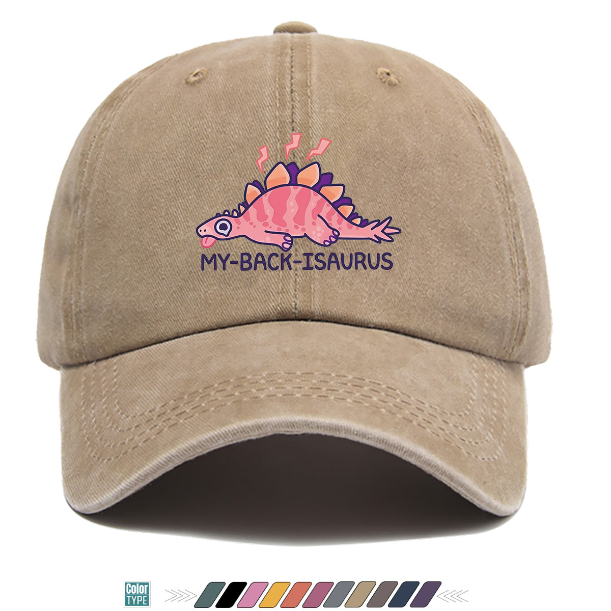 1pc Fun Cartoon Dinosaur "MY-BA-ISAURUS" Printed Baseball Cap, Comfortable Breathable Sun Hat, Fashionable Cute Trendy Unisex Hat, Adjustable Size, Friend Casual Hat, Couple Outing Hat, Suitable for Daily Wear, Shopping, Outdoor, Parties, Camping
