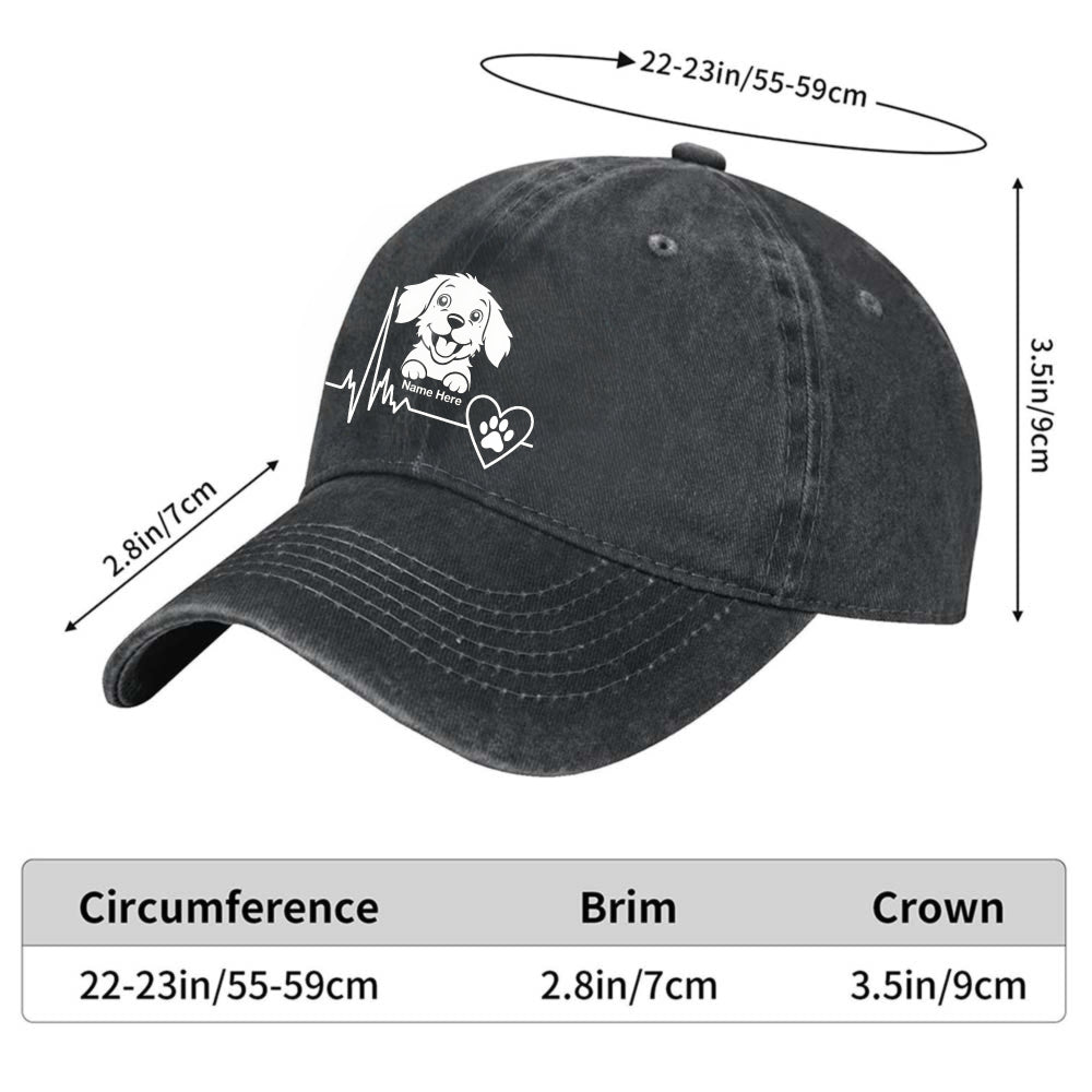 White Puppy Head Cartoon Print Women's Vintage Floral Print Hat, Retro Dad Hat for Both Men and Women, Vintage Foreign Trade Baseball Cap, New Soft-top Outdoor Driving Cap