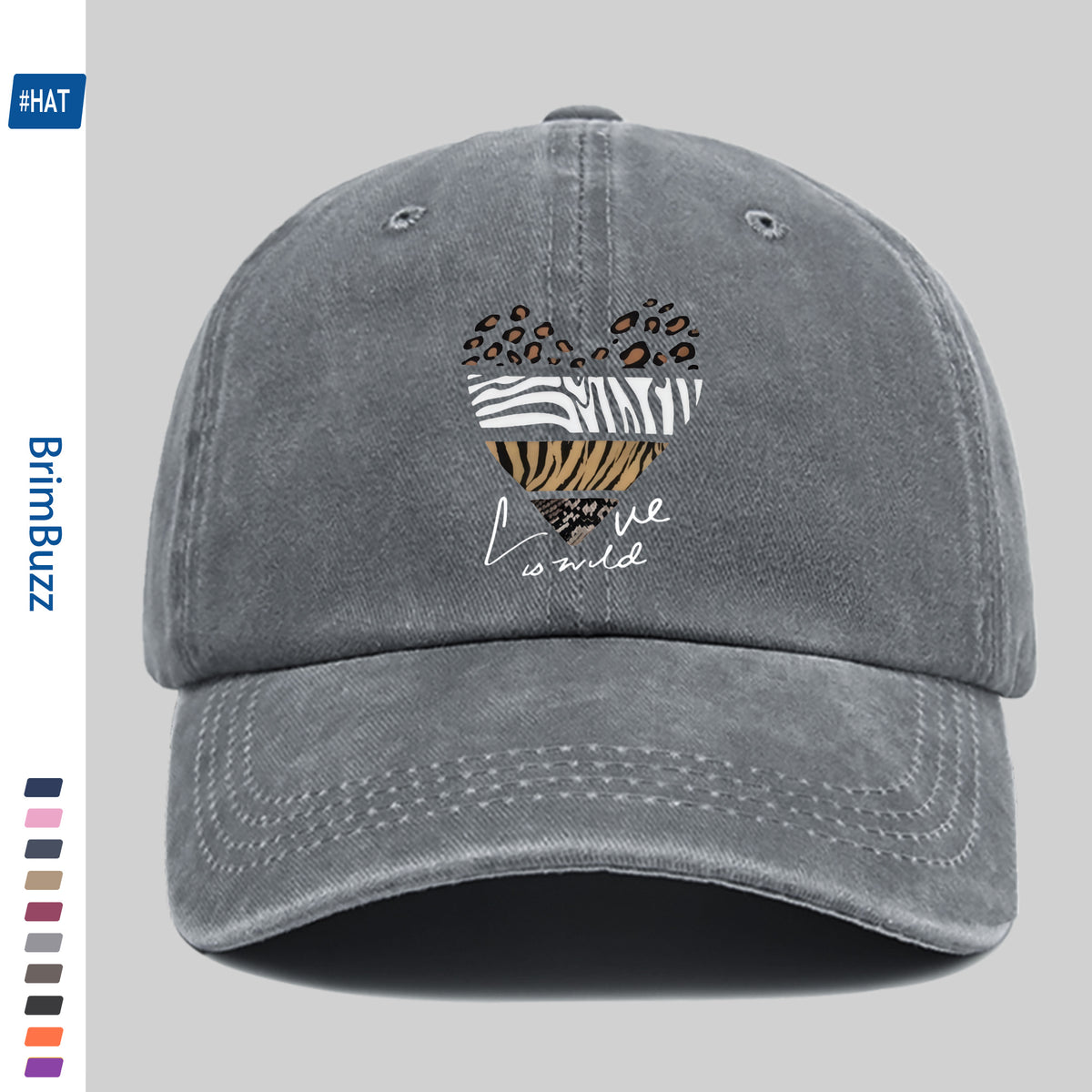 1 Elegant Leopard Print Heart Pattern Baseball Cap, Fashionable, Casual And Stylish Printed Golf Cap, Perfect for Spring And Summer Holidays, Decorative Hat, Comfortable And Lightweight Headwear, Adjustable Buckle, Dad Hat