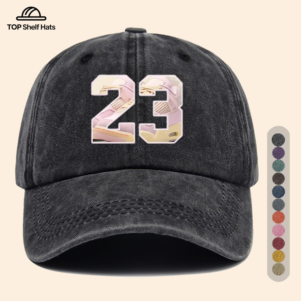 1pc Sports Element Digital "23" Design Printed Baseball Cap, Trendy Street Style Dad Hat, Fashionable Individual All-Match Baseball Cap, Adjustable Size, Hipster Trendy Hat, Street Skate Cap, Suitable for Daily Outings, Trendy Gatherings